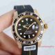 2017 Asian ETA Rolex Submariner Watch - Gold Case Black Diamond Bezel Rubber Band (2)_th.jpg